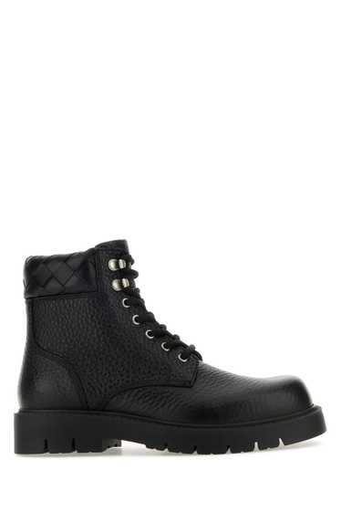 Bottega Veneta Black Leather Haddock Ankle Boots