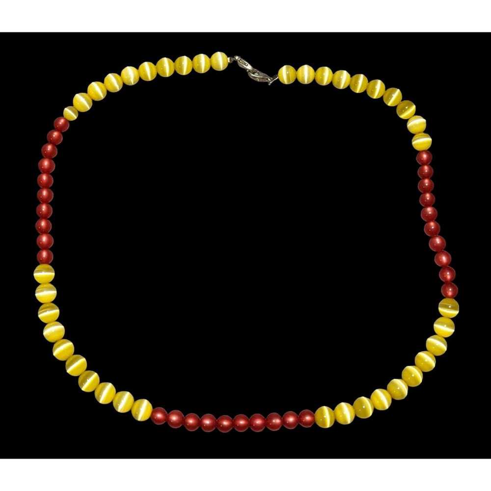 Other Red And Yellow Cat Eye Necklace - image 1