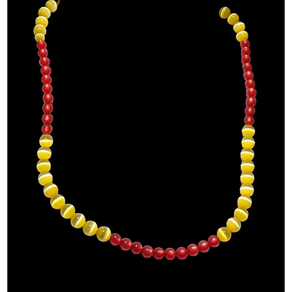 Other Red And Yellow Cat Eye Necklace - image 2