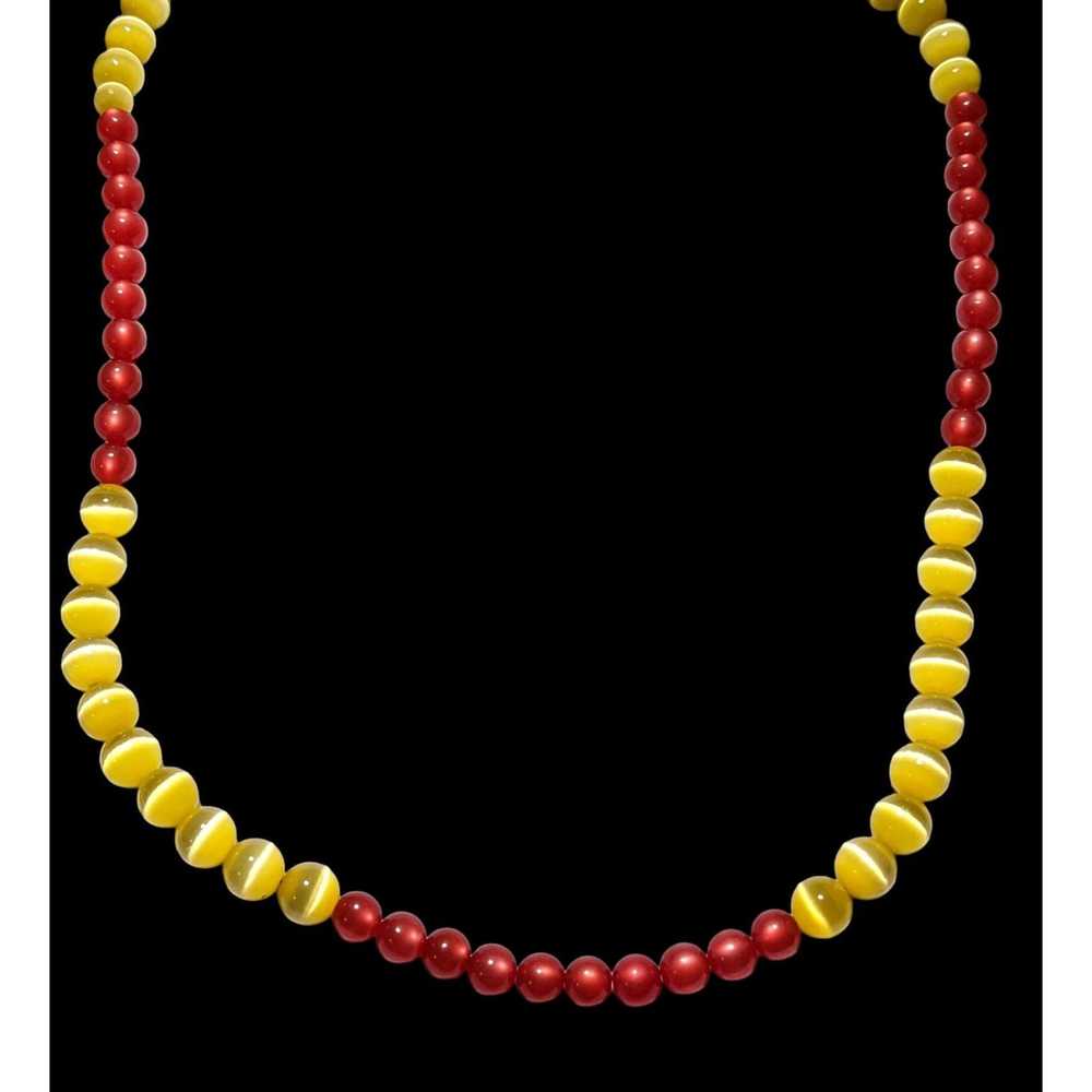 Other Red And Yellow Cat Eye Necklace - image 3