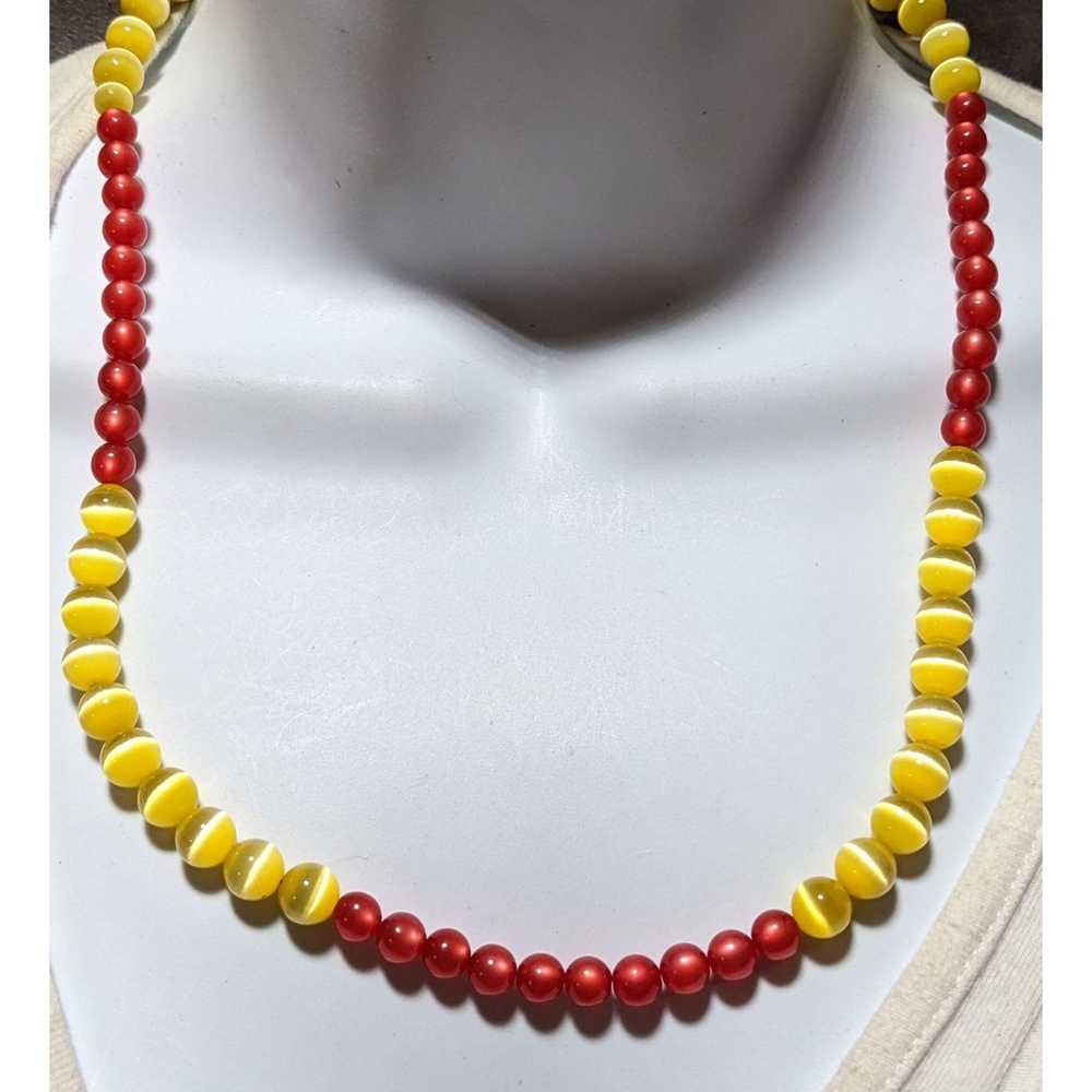 Other Red And Yellow Cat Eye Necklace - image 5