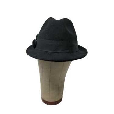 Scala Collezione 100% Wool Fedora Hat OS Black Ge… - image 1