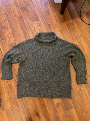 Deveaux Oversized roll/funnel neck boucle sweater