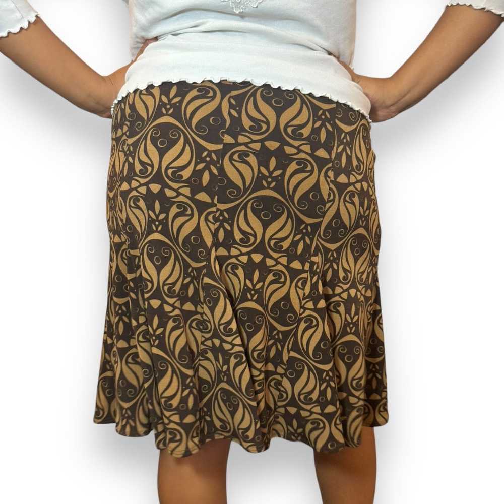 Vintage Vintage S.L.B. Brown Swirl Patterned Flow… - image 2