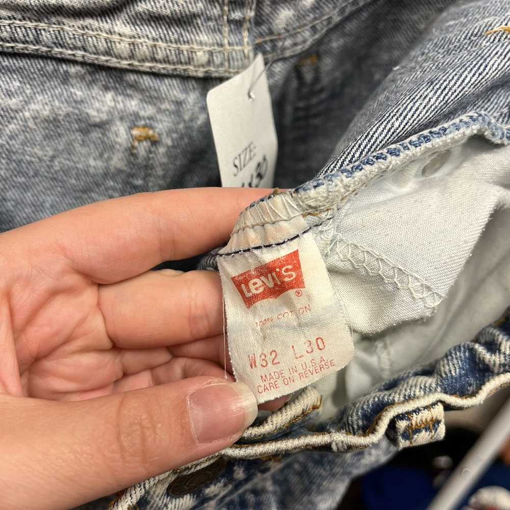 Levi's Levi’s Acid Wash Orange Tab 1980s 550 Tape… - image 6