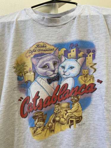 Hanes × Vintage Vintage Catsablanca Tee - image 1