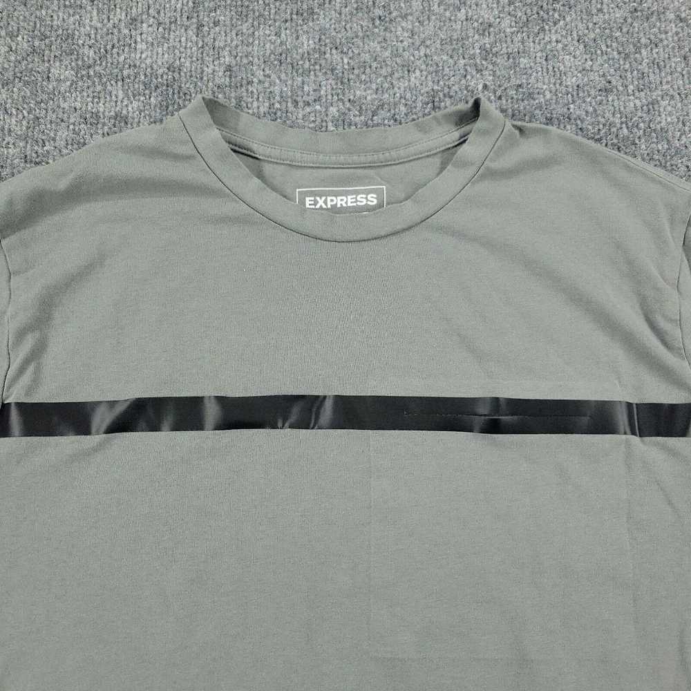 Express Express Shirt Men Medium Gray Striped Moi… - image 2