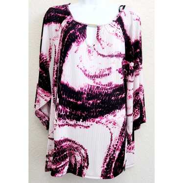 Other Dana Buchman Purple Pink White Tie Dye Top L