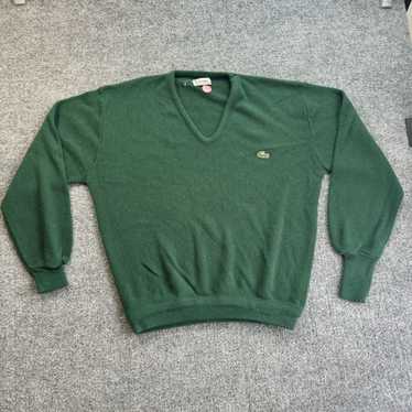 Izod Vintage 80s Izod Lacoste Green Sweater V-Neck