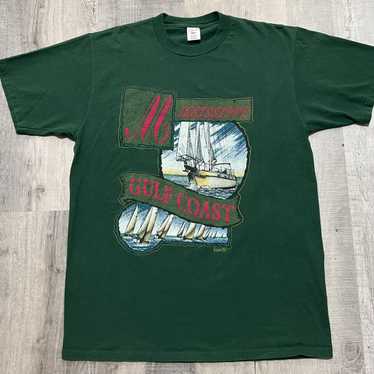 Vintage VTG Mississippi Gulf Coast 90s Green Saili