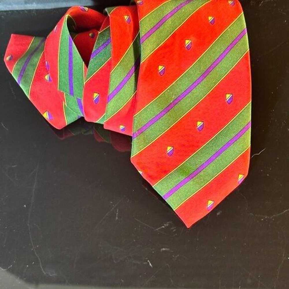 Emanuel Ungaro Emanuel Ungaro Silk Tie Red Green … - image 2