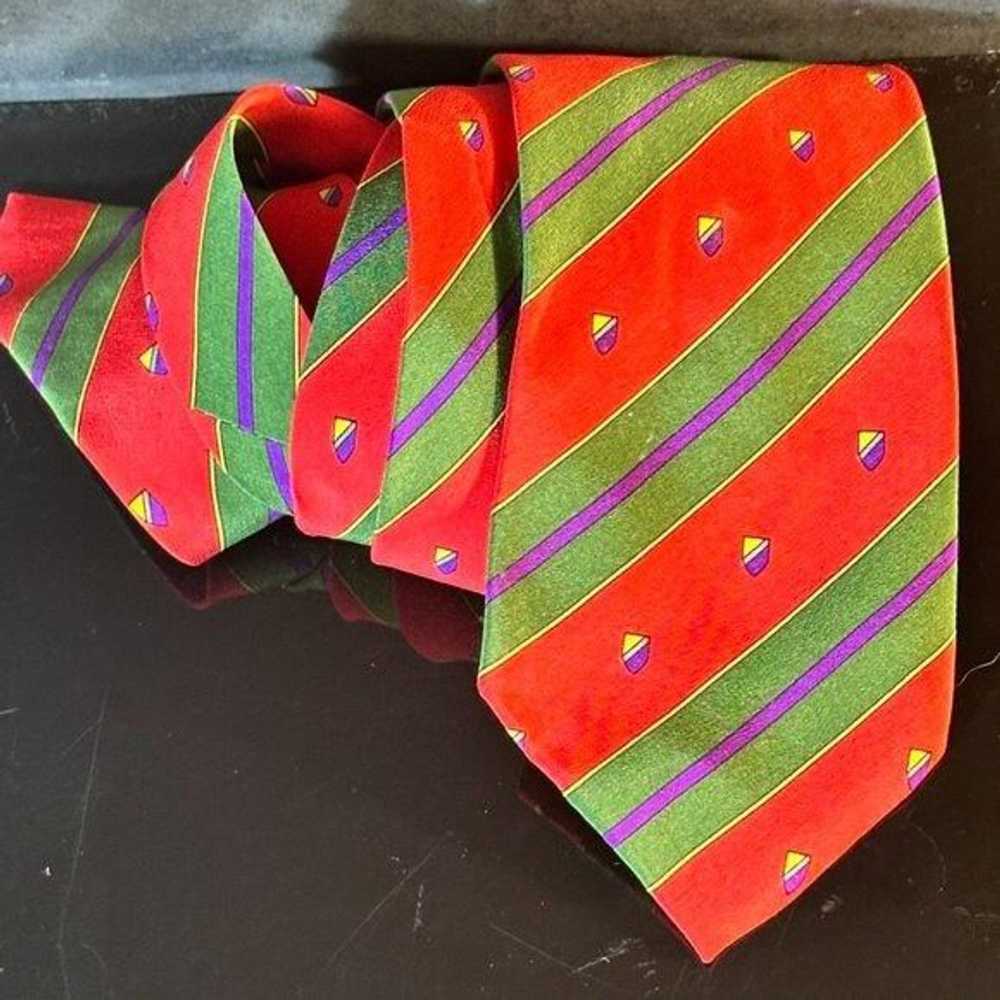 Emanuel Ungaro Emanuel Ungaro Silk Tie Red Green … - image 6