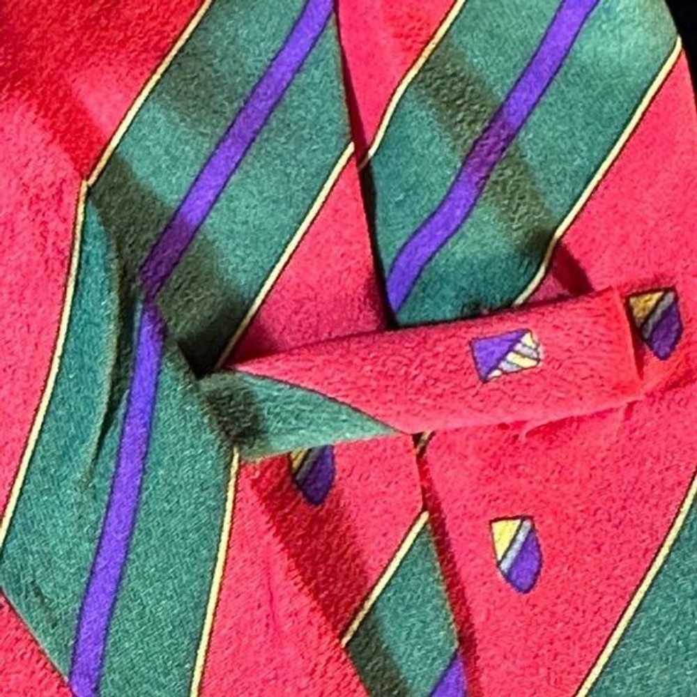 Emanuel Ungaro Emanuel Ungaro Silk Tie Red Green … - image 9