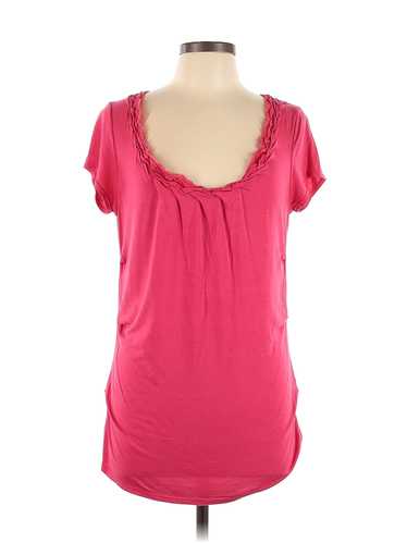 Elie Tahari Women Pink Short Sleeve T-Shirt L