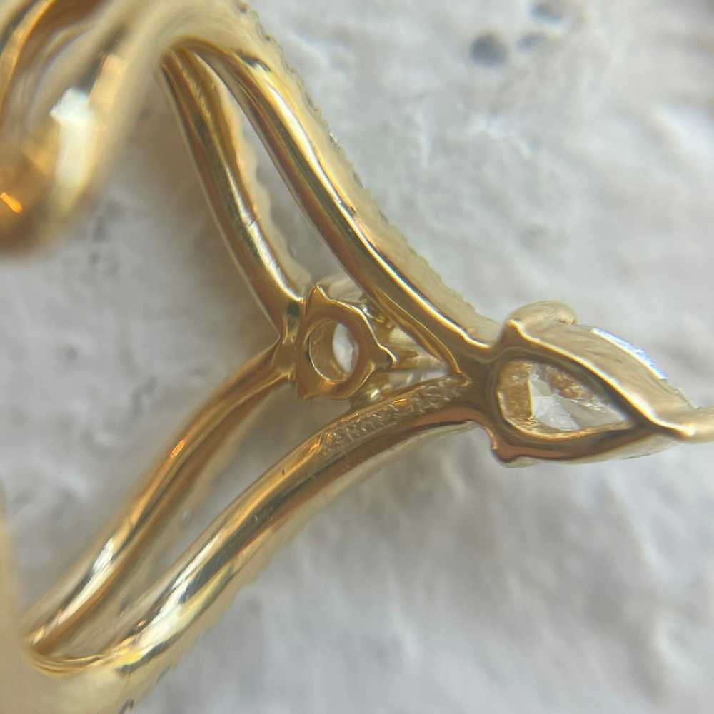 Shay Jewelry 18k Yellow Gold Teardrop Diamond Ear… - image 10