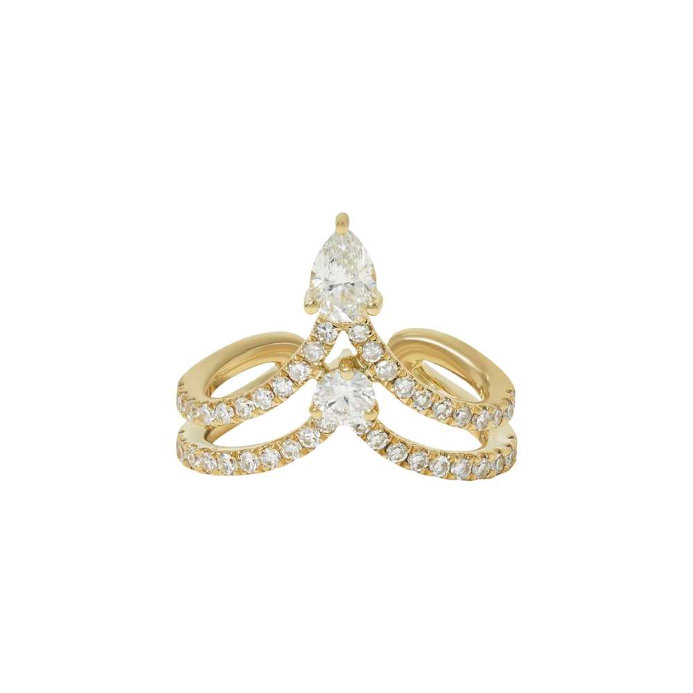 Shay Jewelry 18k Yellow Gold Teardrop Diamond Ear… - image 1