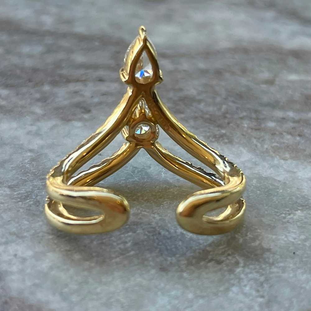Shay Jewelry 18k Yellow Gold Teardrop Diamond Ear… - image 5