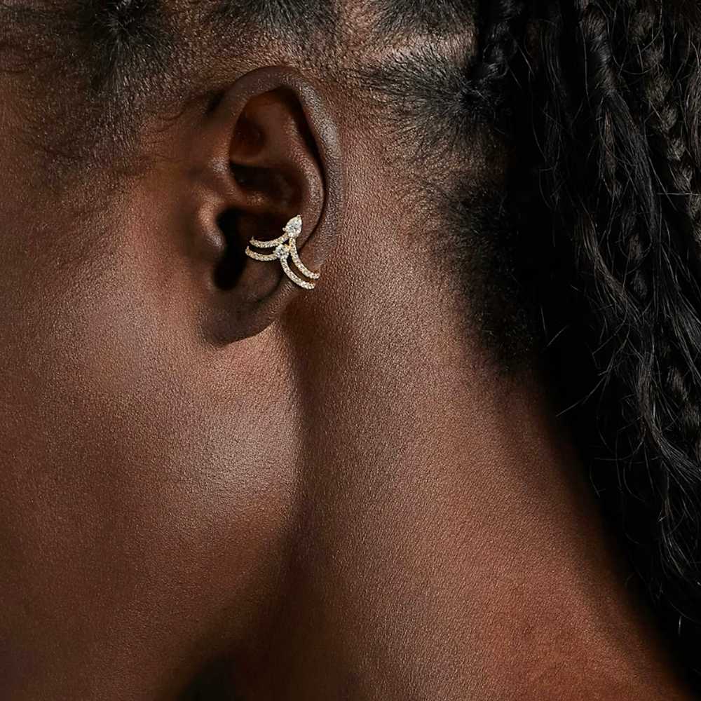 Shay Jewelry 18k Yellow Gold Teardrop Diamond Ear… - image 7
