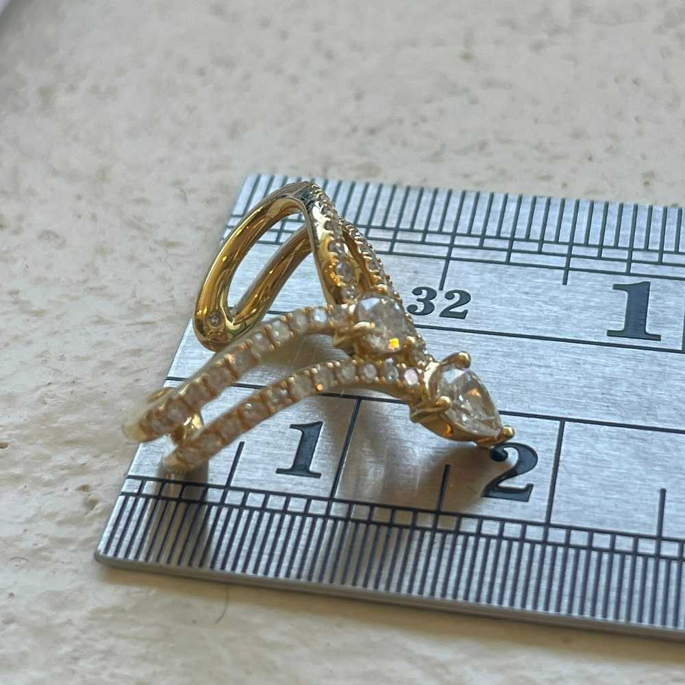 Shay Jewelry 18k Yellow Gold Teardrop Diamond Ear… - image 8