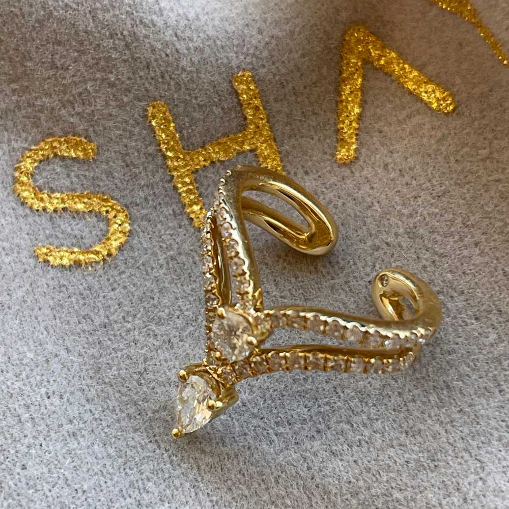 Shay Jewelry 18k Yellow Gold Teardrop Diamond Ear… - image 9