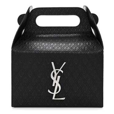 SAINT LAURENT Calfskin Monogram Take Away Box Bla… - image 1