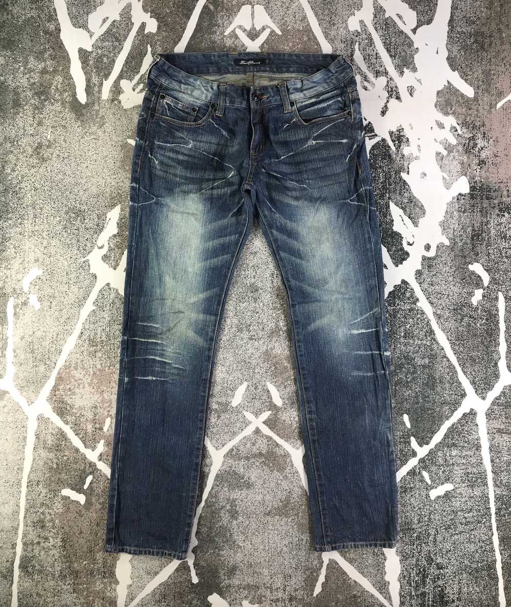 Japanese Brand × Vintage Root Three Jeans Faded B… - image 1