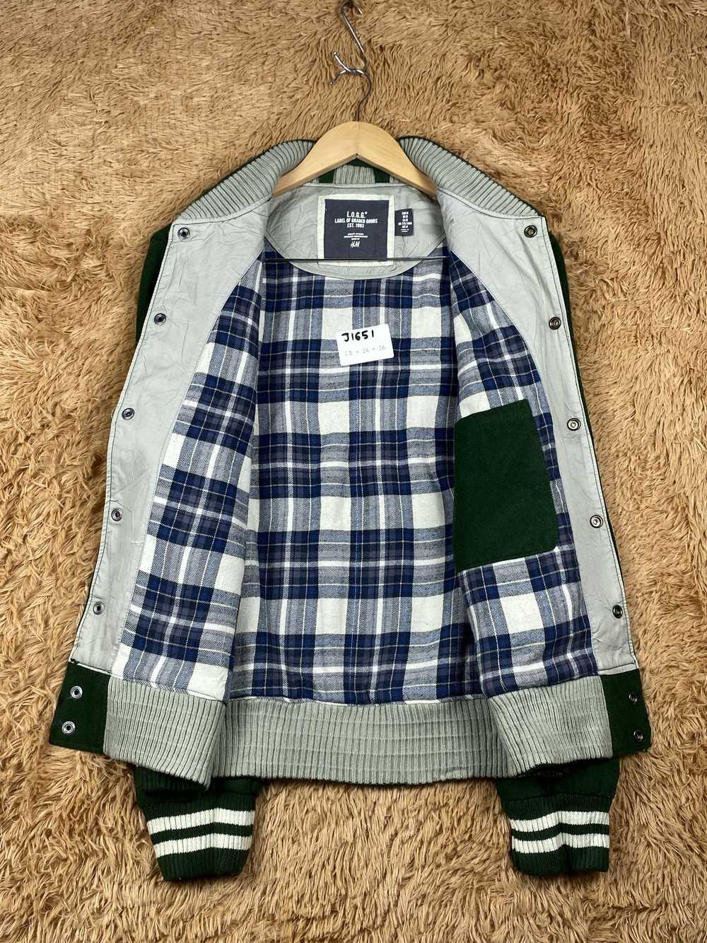 H&M × Varsity Jacket H&M Flannel Lining Varsity J… - image 5