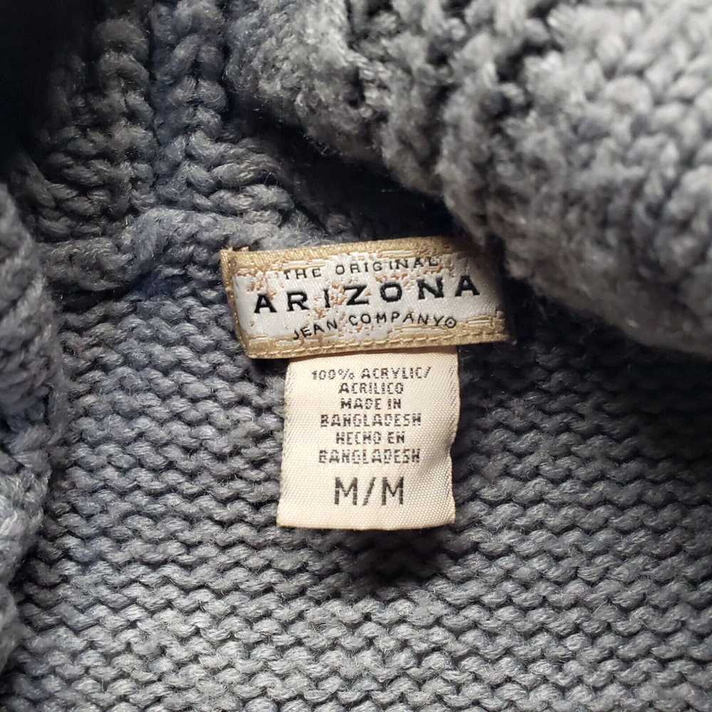 AriZona Arizona Sweater Gray V Neck Stretch Cable… - image 3