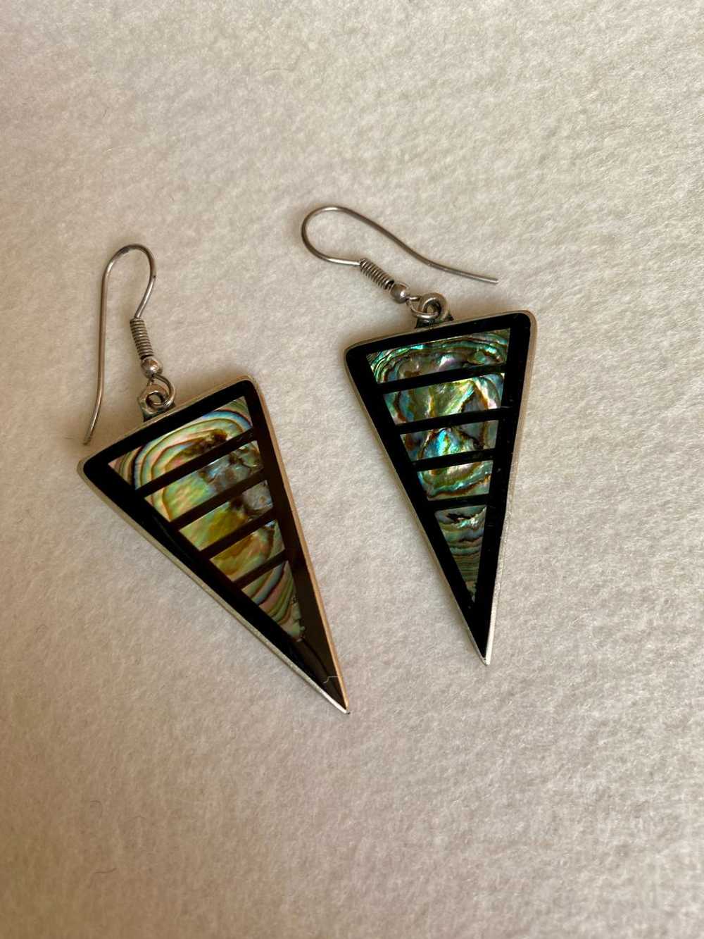 Vintage Mother of Pearl Earrings | Used, Secondha… - image 1