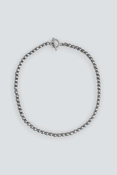 Round Bead Necklace - Sterling Silver