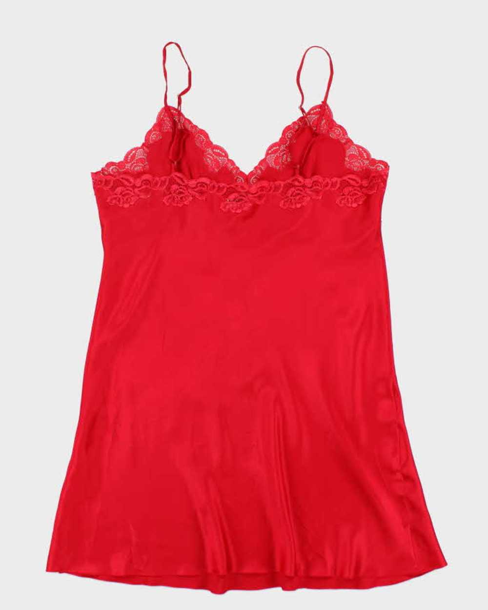 90s Neiman Marcus Red Slip Dress - L - image 2