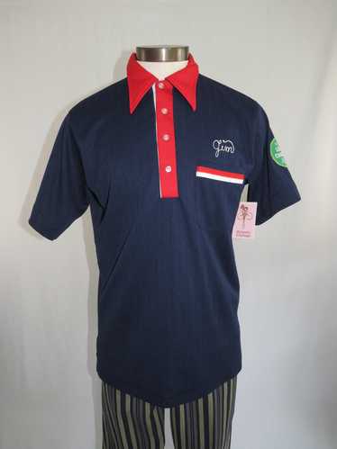 "Hilton" 'Jim' Navy & Red Bowling Shirt