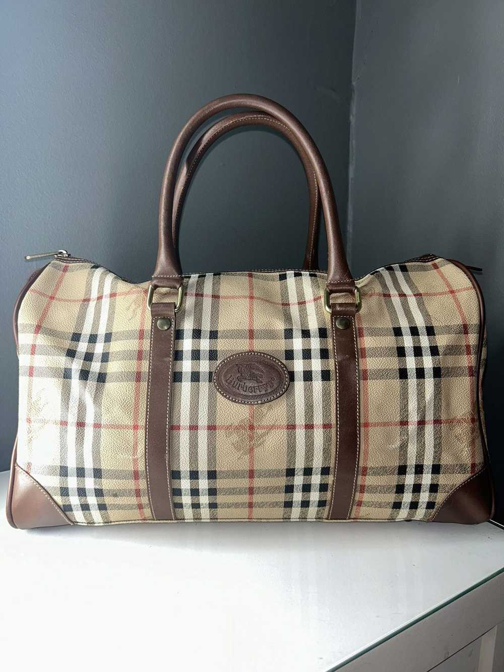 Burberry Burberry Haymarket Check Vintage Boston … - image 1