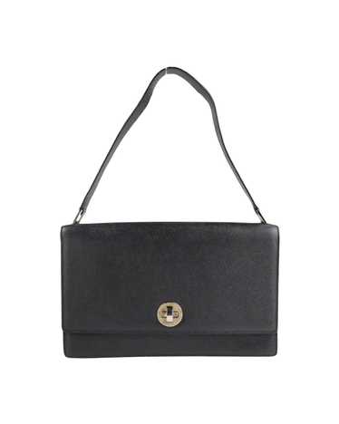 Pre Loved Bulgari Black Leather Shoulder Bag with 