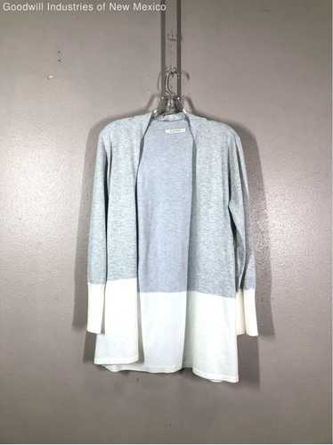 NWT Cyrus Womens Gray White Long Sleeve Open Front