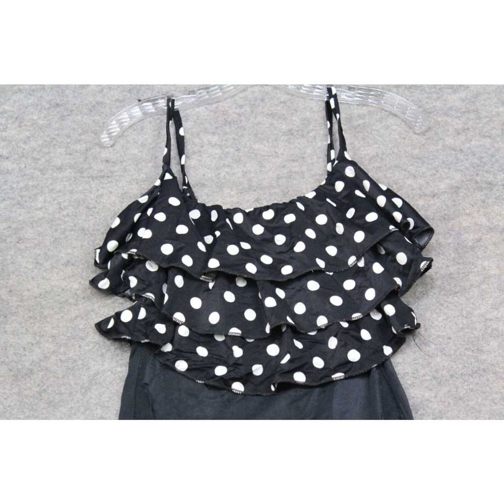 Vintage Sirena Bathing Suit Size 12 Black White P… - image 2