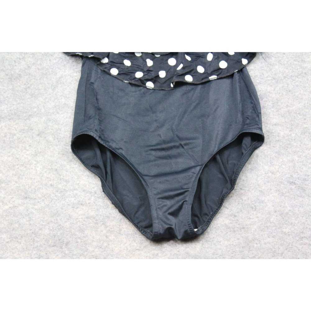 Vintage Sirena Bathing Suit Size 12 Black White P… - image 3