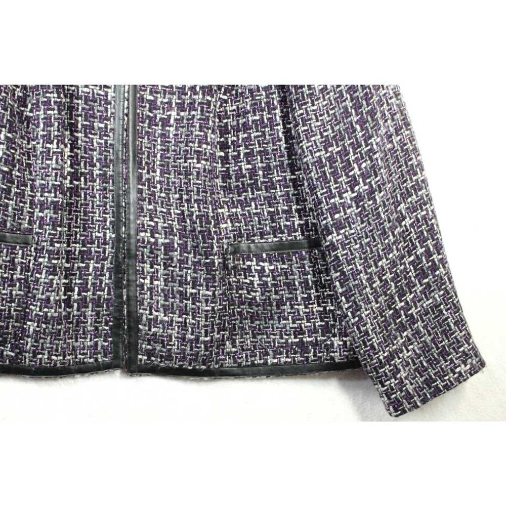 Vintage Fashion Bug Jacket Blazer 22W Purple Blac… - image 3