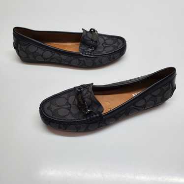 AUTHENTICATED WMNS COACH SIGNATURE MONOGRAM LOAFER