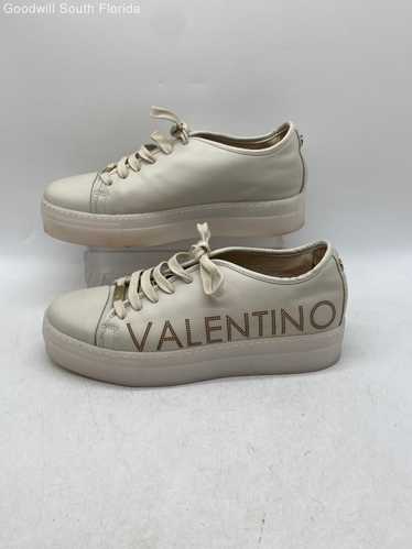 Authentic Valentino Womens Cream Tennis Shoes Size