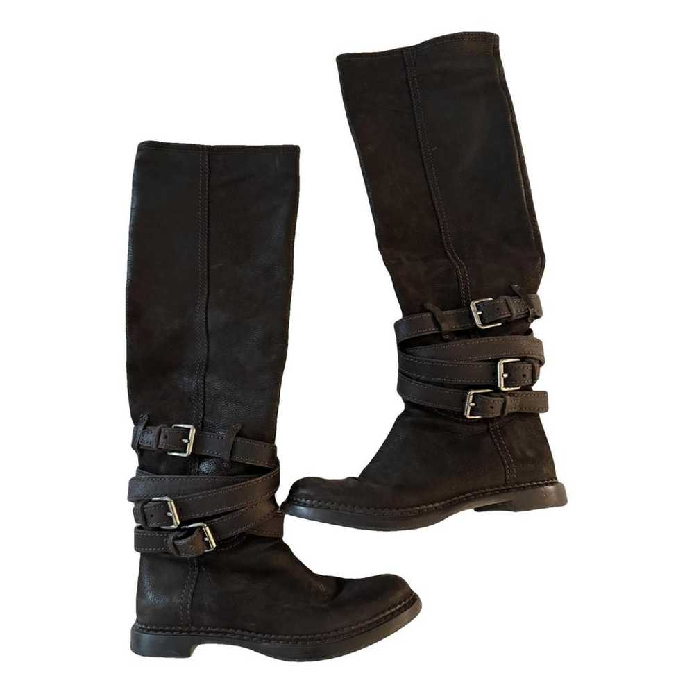 Miu Miu Leather riding boots - image 1