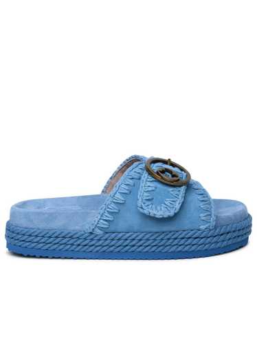 Mou Mou 'rope' Blue Suede Sandals