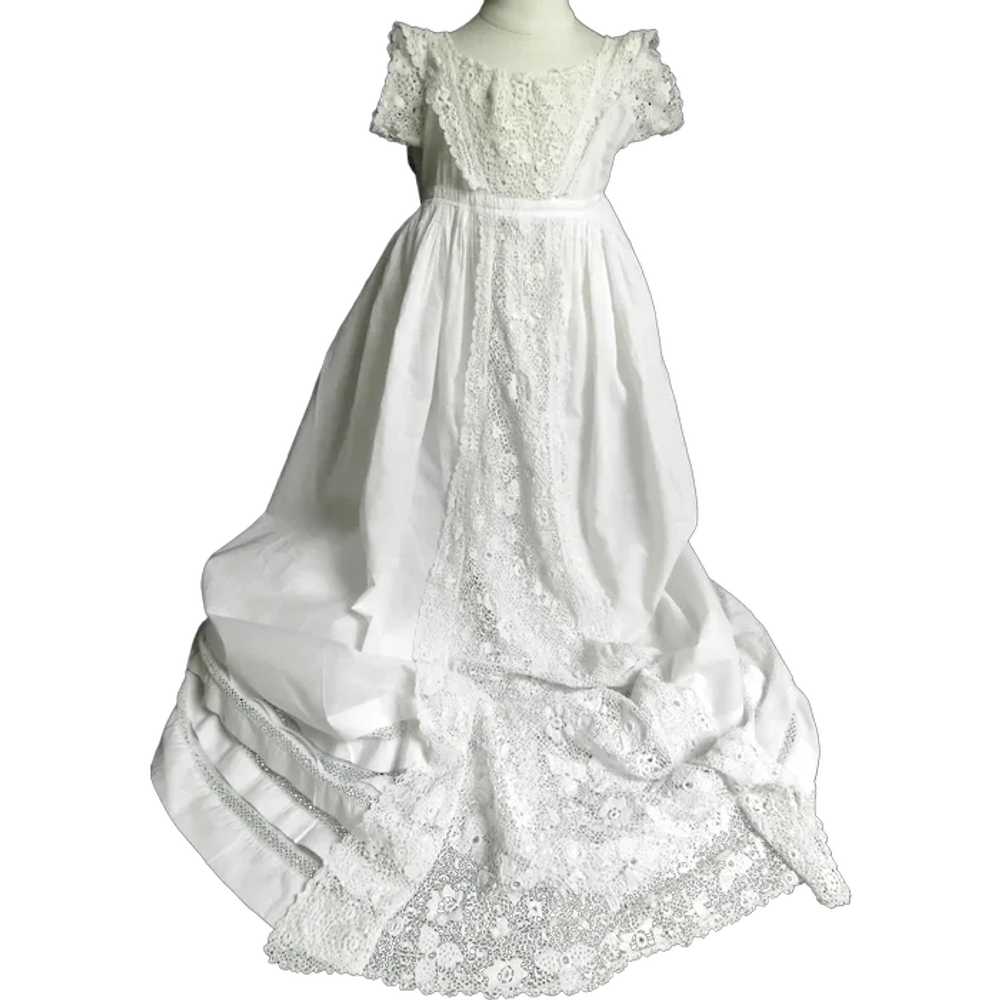 Exquisite Handmade Christening Gown with Hand Cro… - image 1