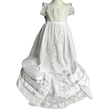 Exquisite Handmade Christening Gown with Hand Cro… - image 1