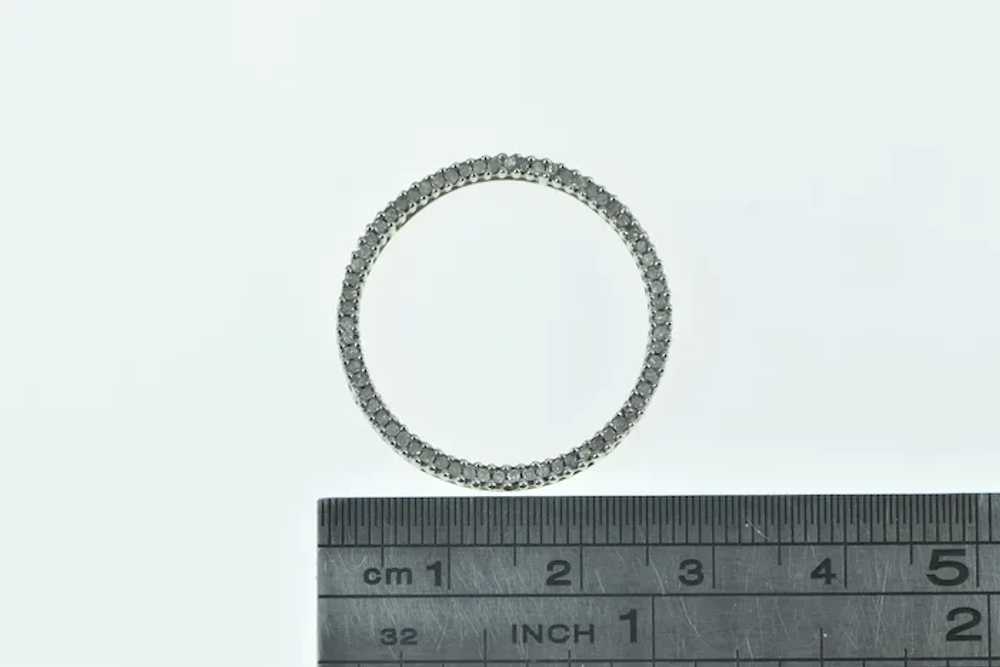 10K Vintage Diamond Circle Journey Symbol Pendant… - image 4