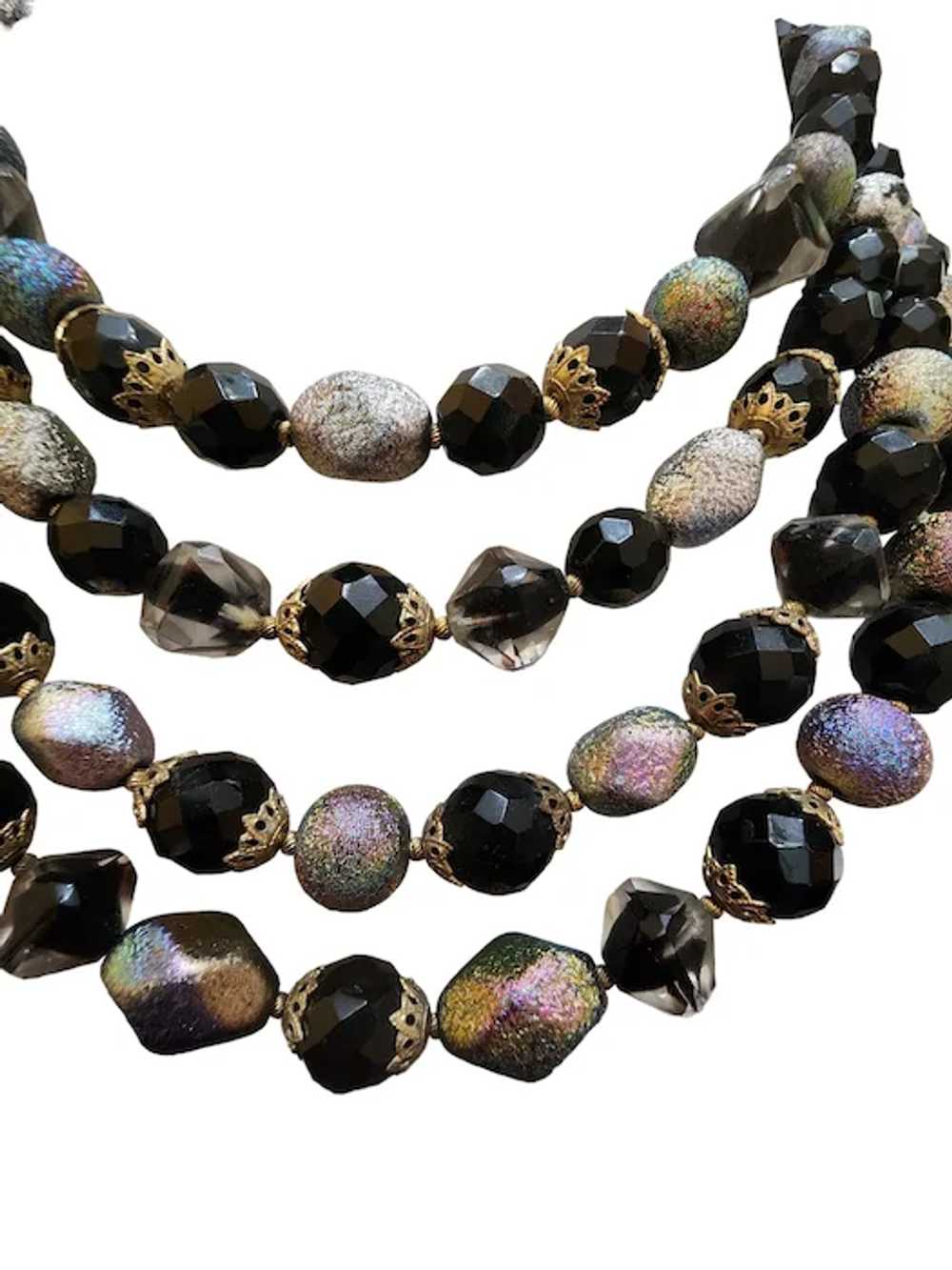 Absolutely Stunning TRIFARI 4 Strand Crystal and … - image 3