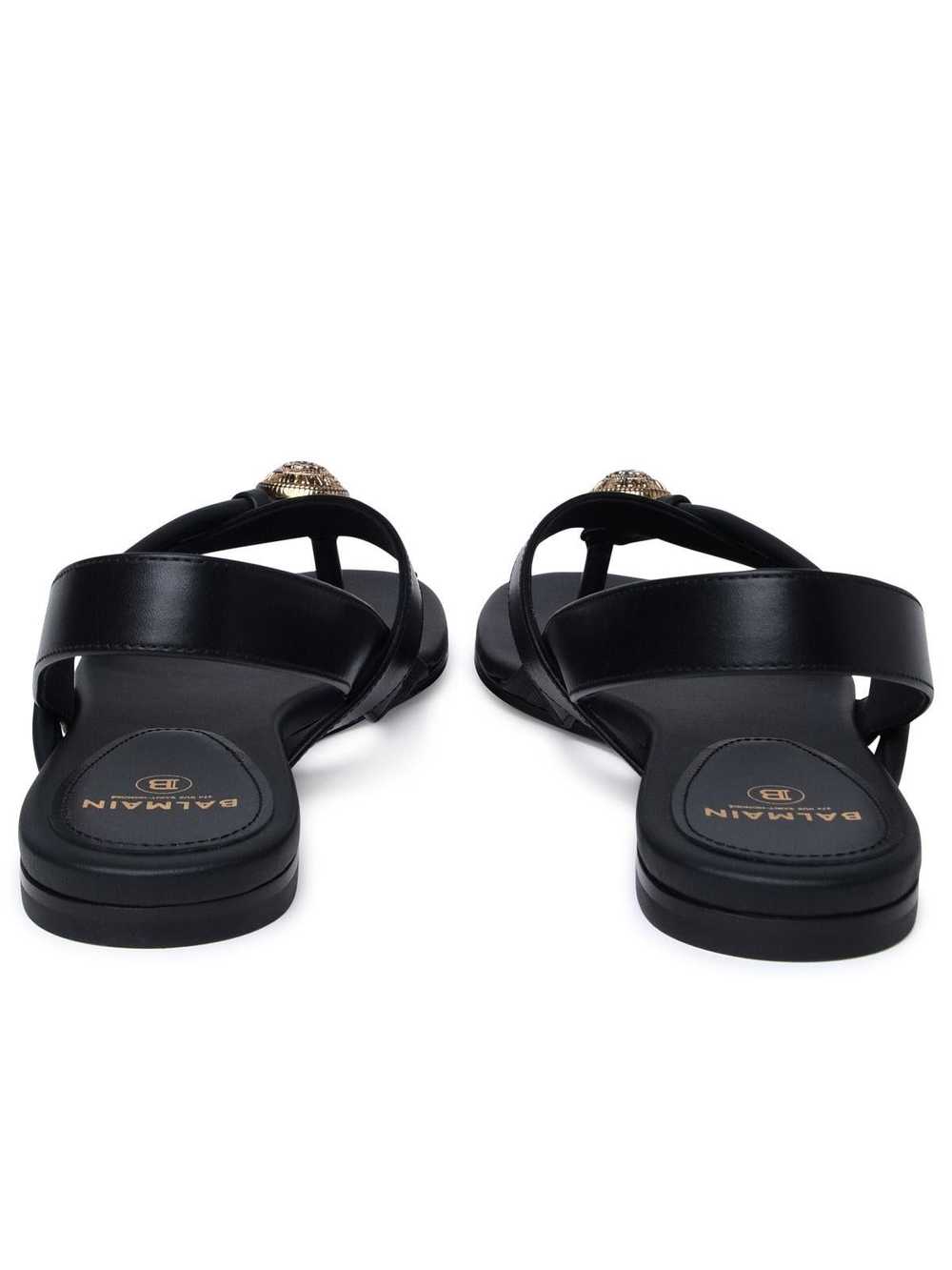 Balmain Balmain Black Leather Sandals - image 4