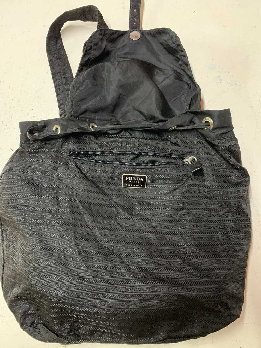 Prada Prada black re-nylon backpack with pouch (b… - image 11