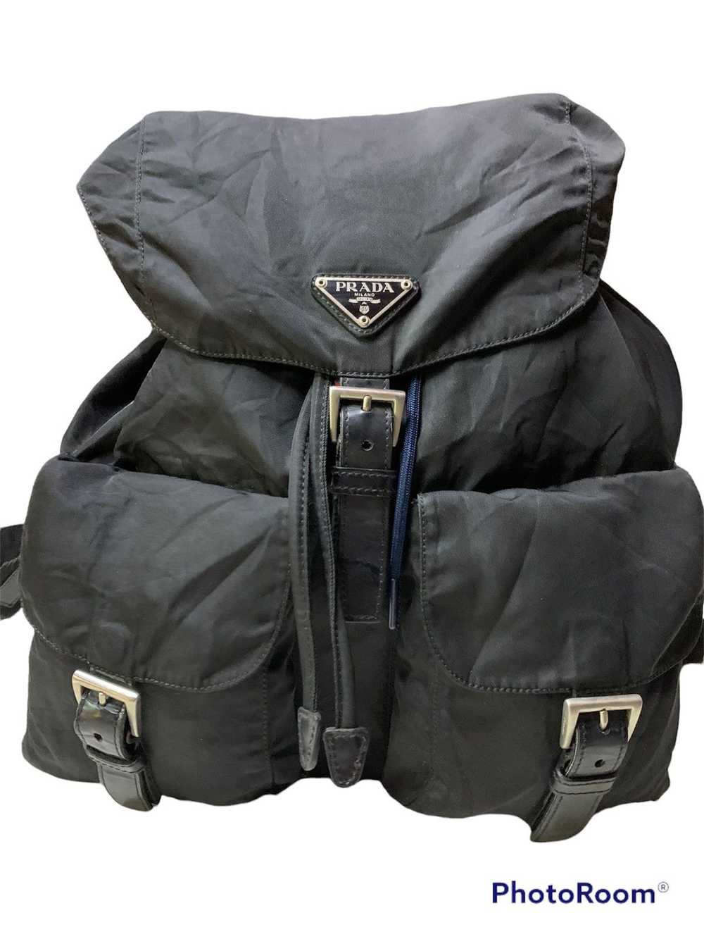 Prada Prada black re-nylon backpack with pouch (b… - image 3