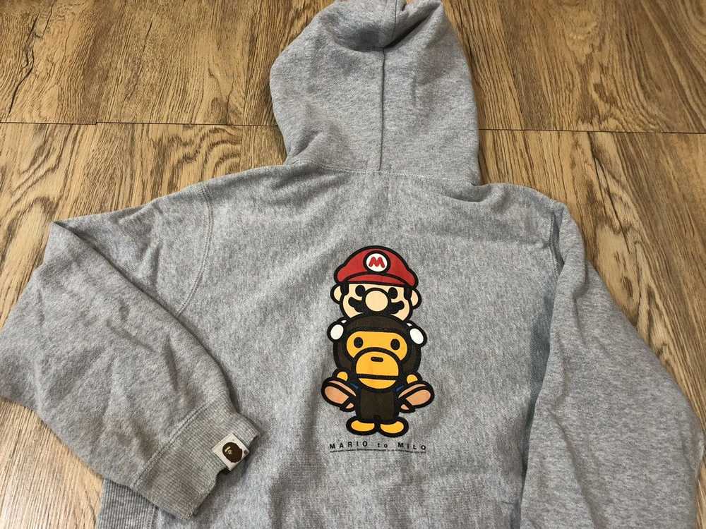 Bape × Kid Bape Baby Milo x Mario hoodie - image 1